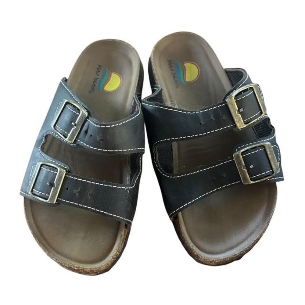 Maui Island Kids Brown Buckle Sandals Size 1M
